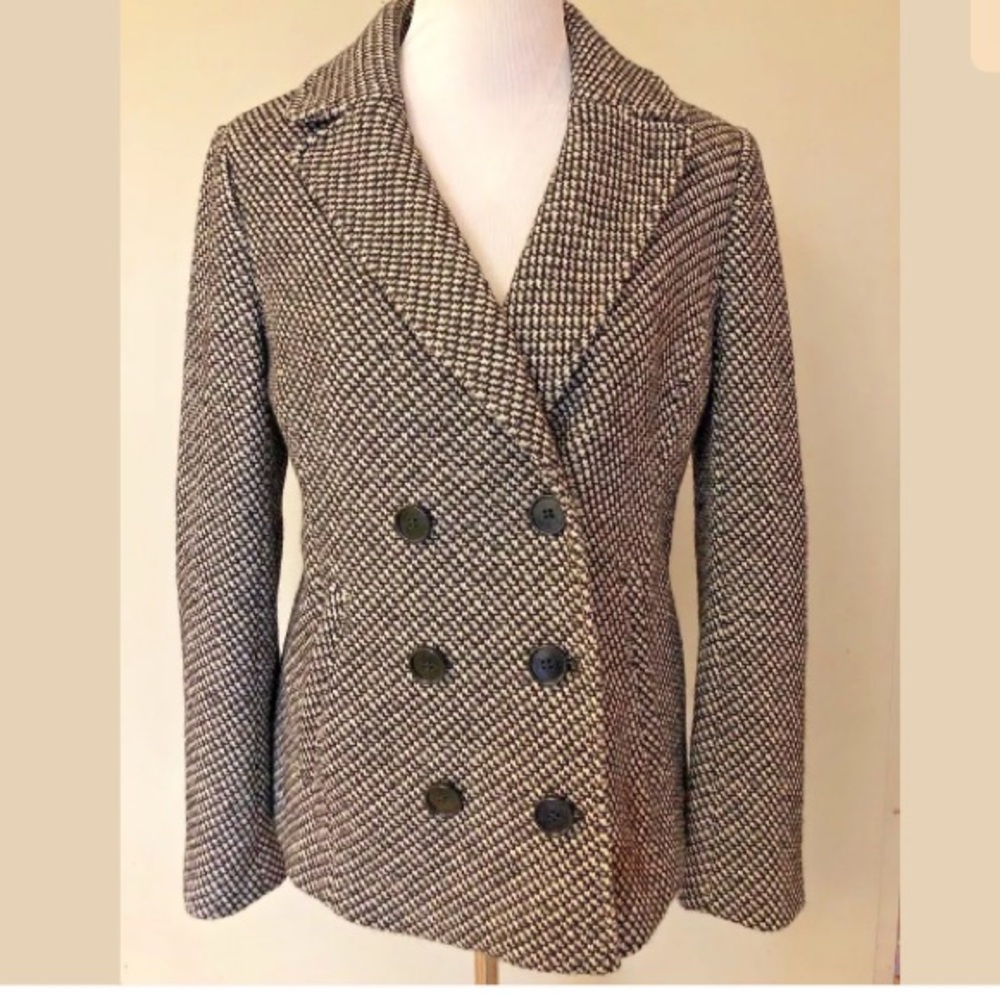 LOFT Wool Blend Peacoat Jacket Double Breasted